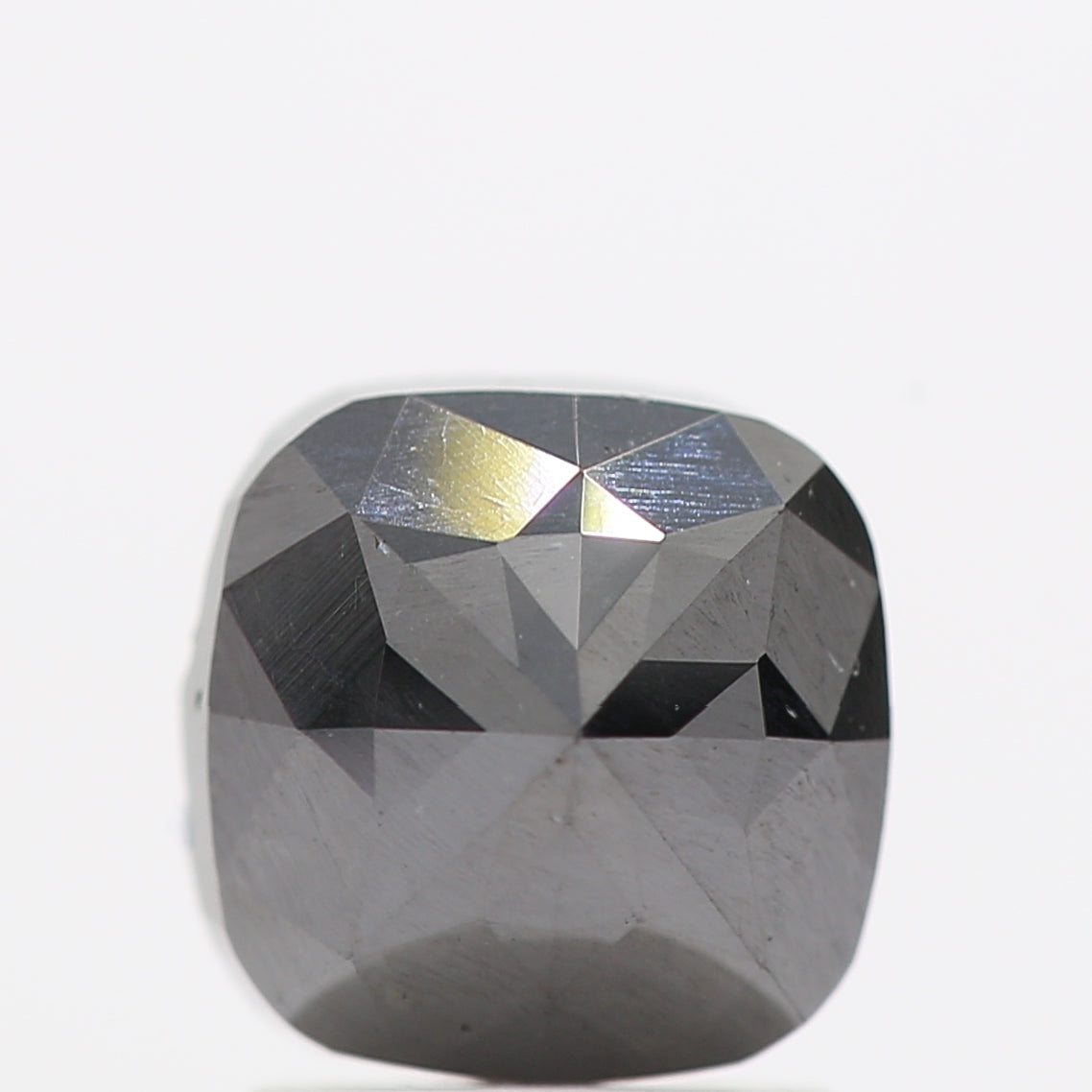 1.92 Ct Natural Black Cushion Single Cut Loose Diamond for Jewelery